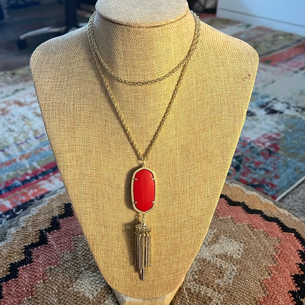 Kendra Scott Rayne Bright Red Necklace